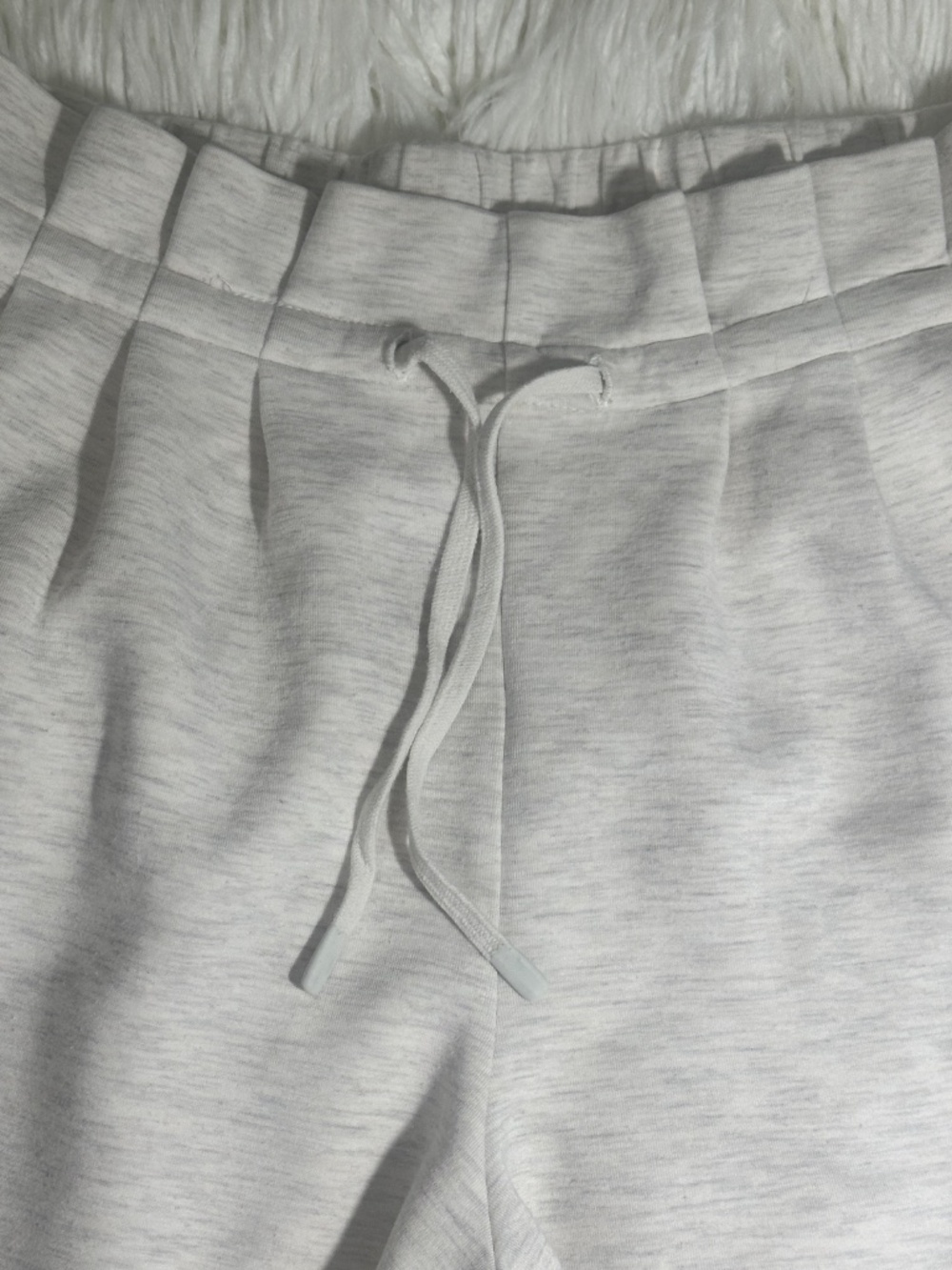 Varley Claude High Rise Short 4.5 DoubleSoft Ivory Marl Medium - Picture 6 of 11